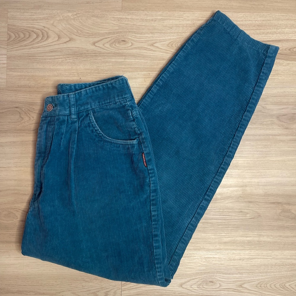 Vintage High-Waisted Jordache Teal Corduroys